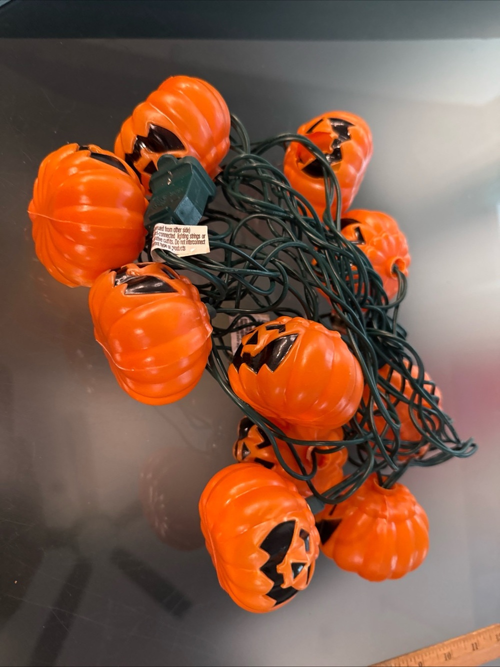 Orange Jack-O'-Lantern String Lights - Halloween Party Decor